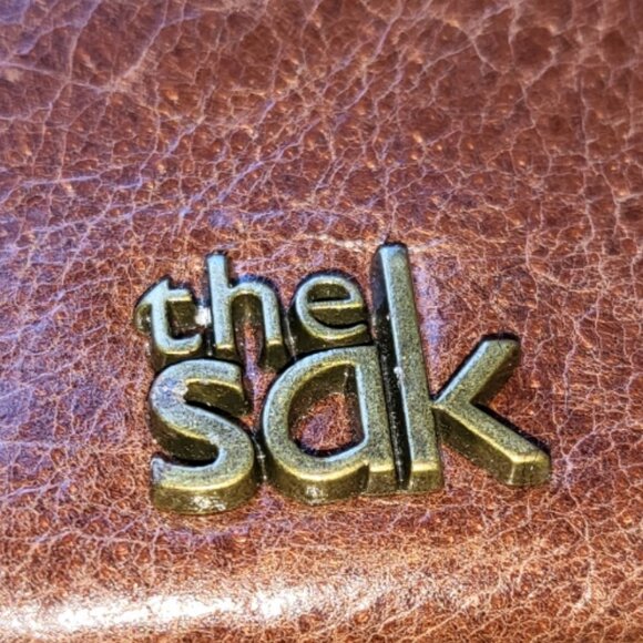 The Sak Wristlet Leather Bag Patchwork Striped Boho Wallet Retro - Picture 3 of 11